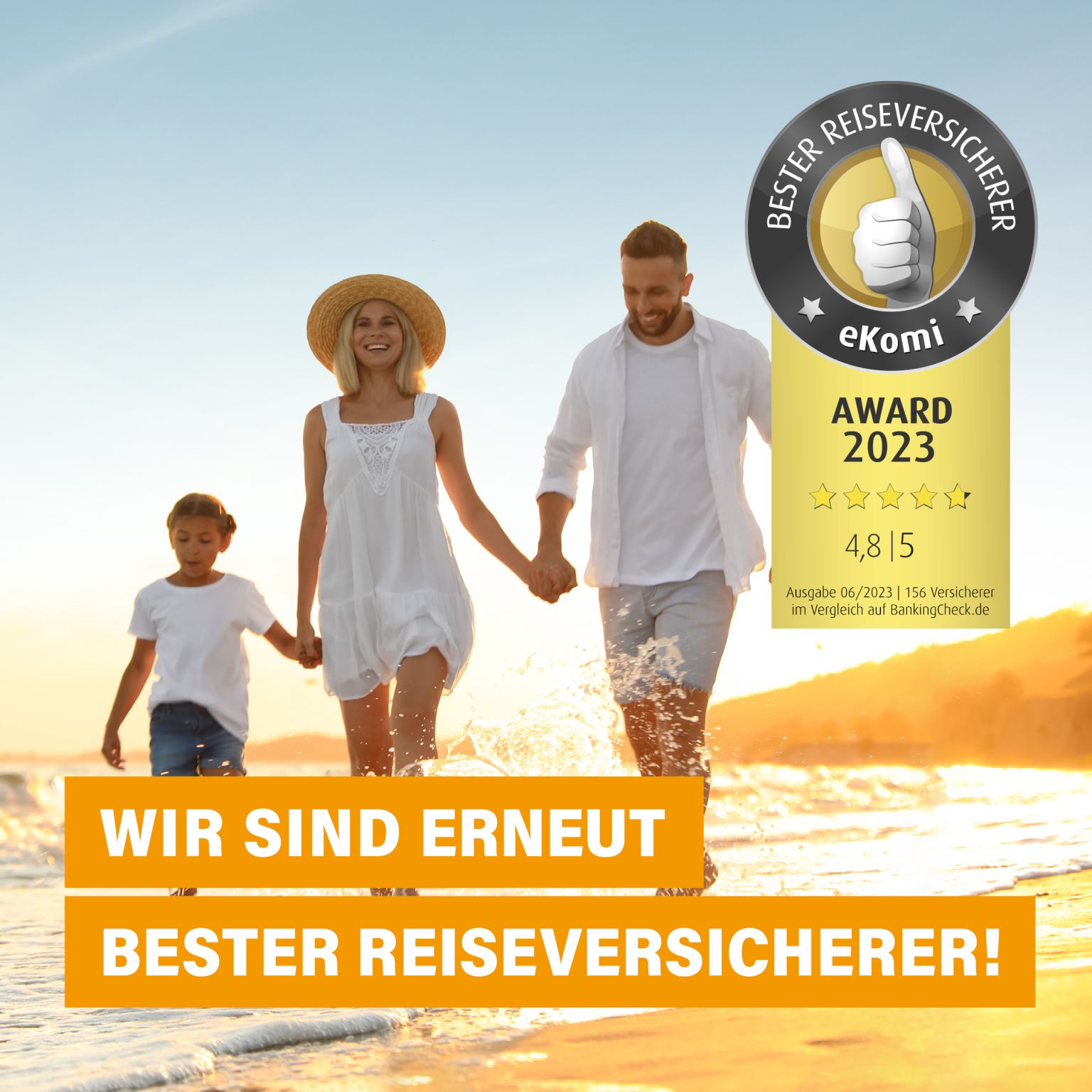 ekomi Kunden Award - Bester Reiseversicherer 2023
