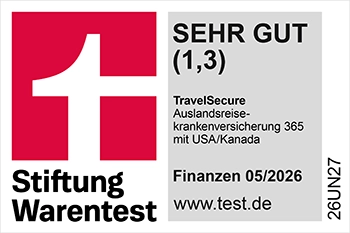 Grafik Finanztest 05/2026 SEHR GUT Langzeit-Auslandskrankenschutz