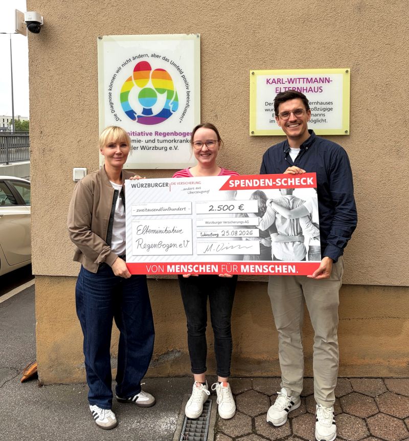 Würzburger Versicherungs-AG unterstützt die Elterninitiative Regenbogen e. V.