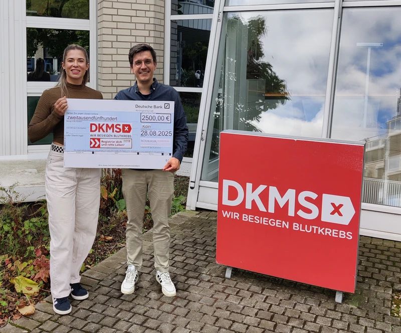 Würzburger Versicherungs-AG unterstützt die DKMS im wichtigen Kampf gegen Blutkrebs