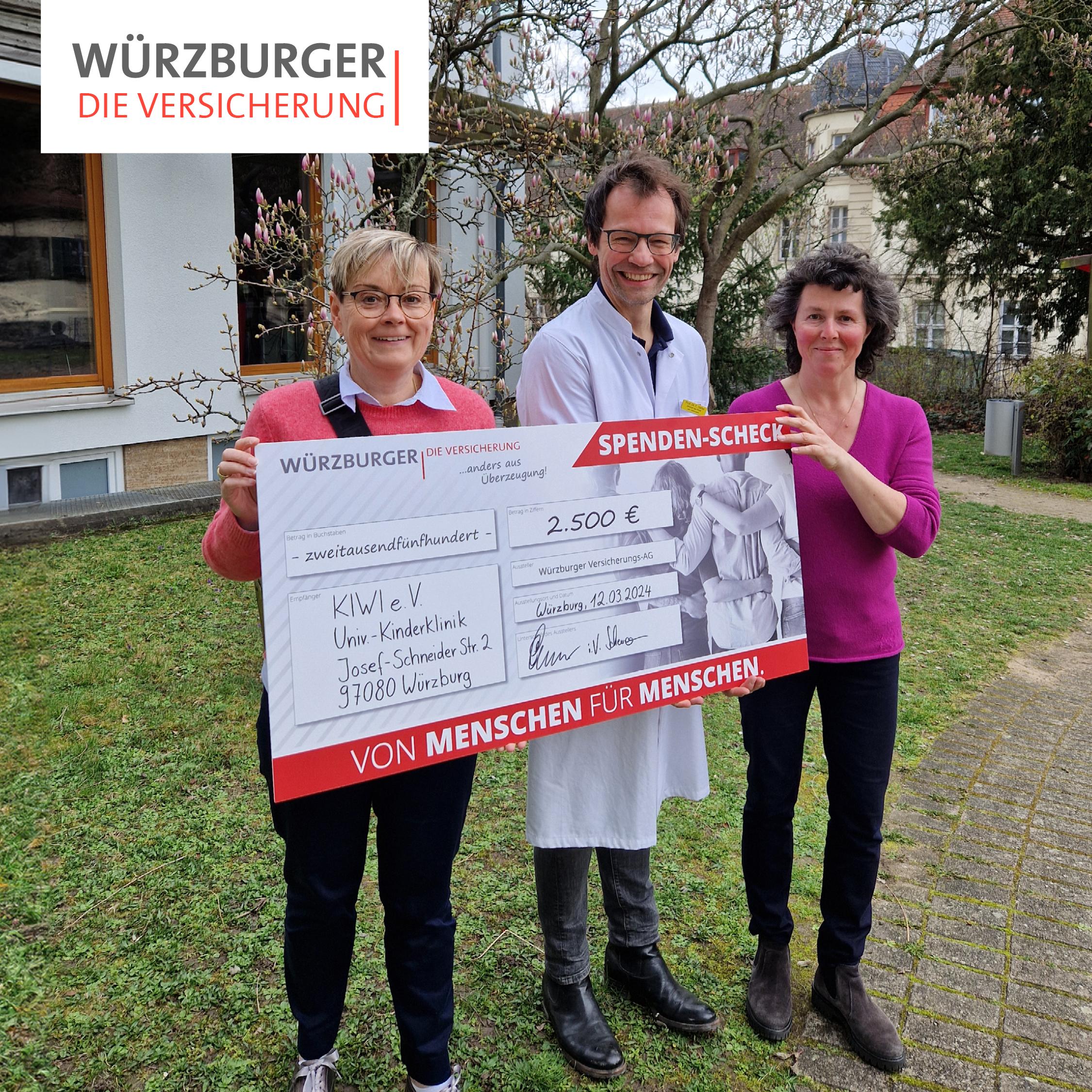 Würzburger Versicherungs-AG unterstützt KIWI e.V.